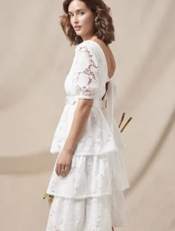 Elyse Lace Tiered Wedding Dress
