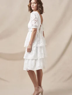 Elyse Lace Tiered Wedding Dress