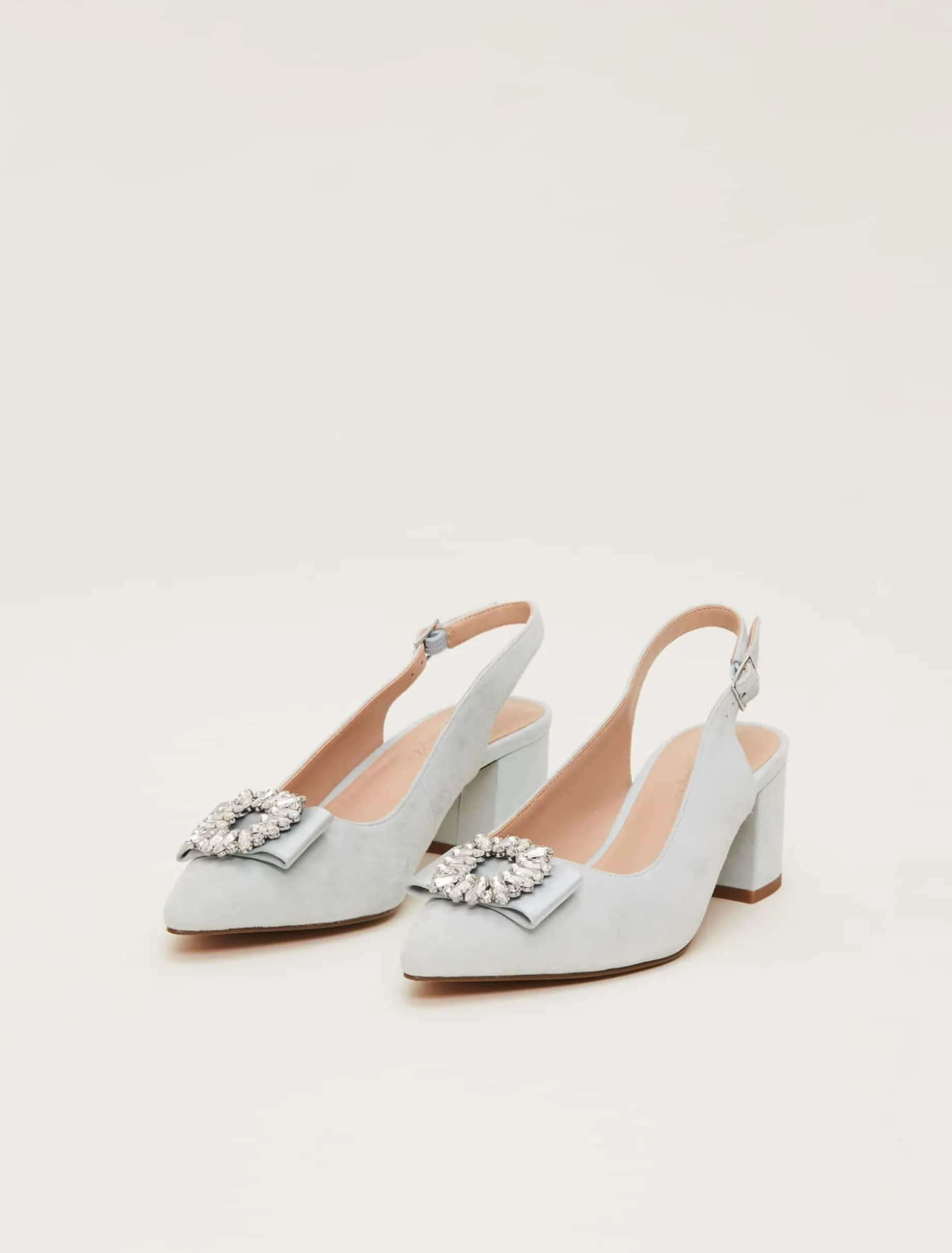 Embellished Block Heel Shoe