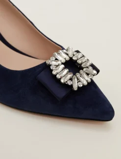 Embellished Toe Block Heel Slingback