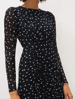 Emilia Spot Mesh Dress