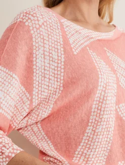 Emma Diagonal Dot Print Knit