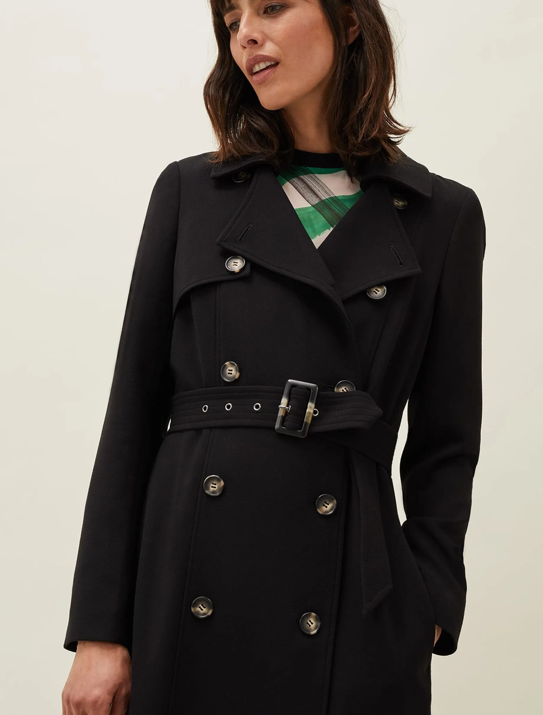 Emmy Pleat Back Trench Coat