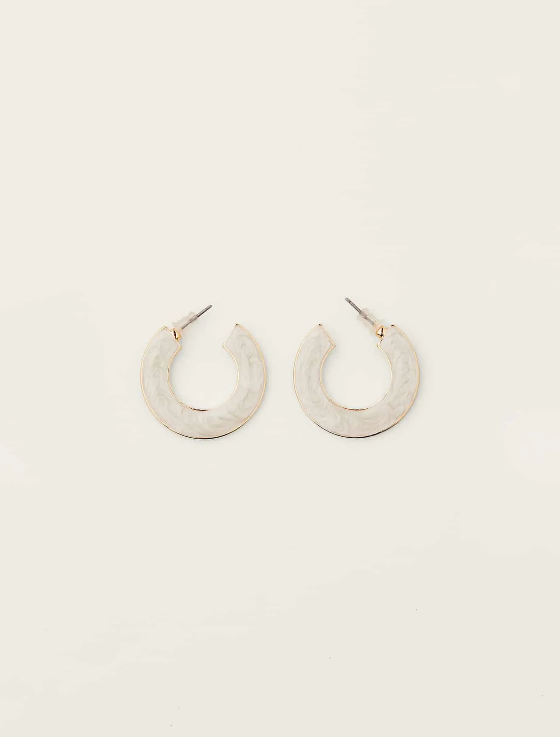 Enamel Hoop Earrings