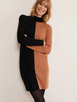Eris Ribbed Colour Block Knit Tunic