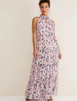 Esme Floral High Neck Maxi Dress