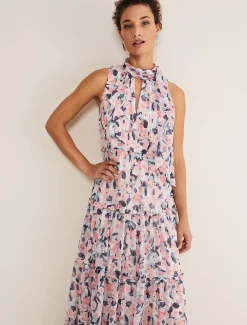 Esme Floral High Neck Maxi Dress