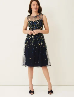 Esmeralda Embroidered Fit & Flare Dress