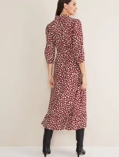 Este Polka Dot Shirt Midi Dress