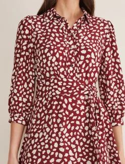Este Polka Dot Shirt Midi Dress