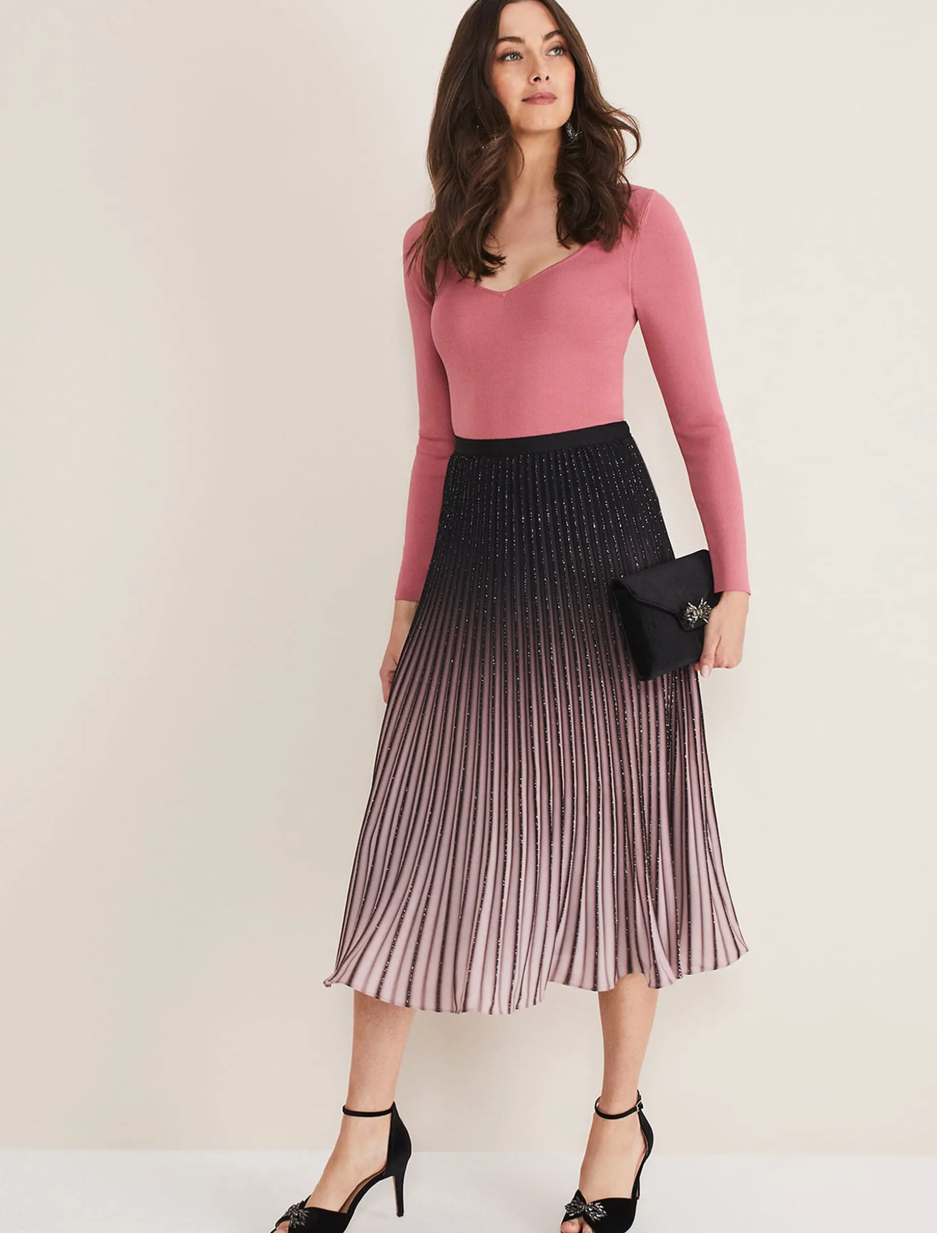 Estella Ombre Midi Skirt