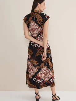 Estelle Paisley Tie Waist Dress