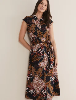 Estelle Paisley Tie Waist Dress