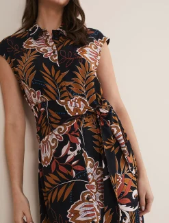 Estelle Paisley Tie Waist Dress