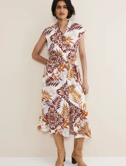 Estelle Paisley Tie Waist Dress