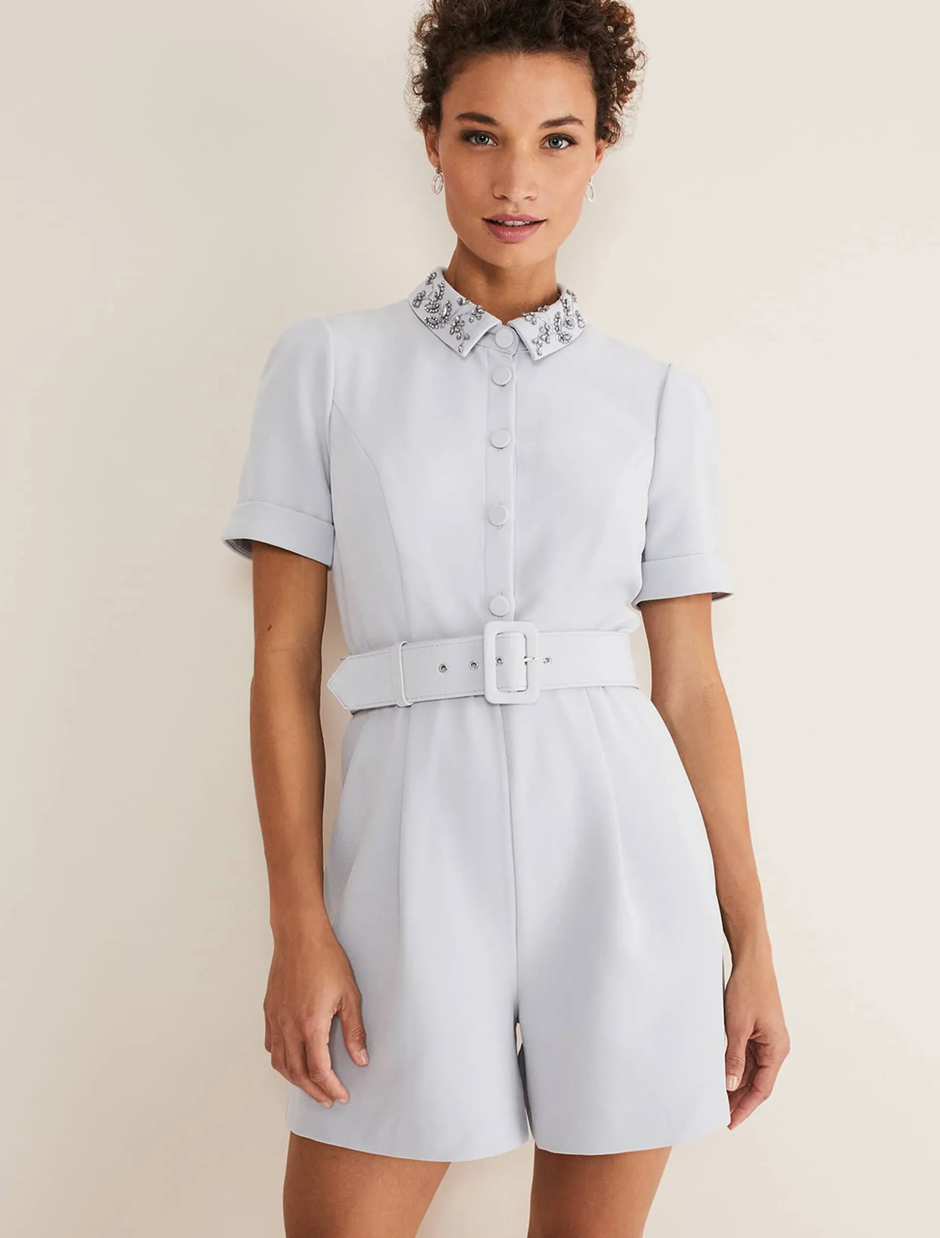 Etta Embelished Collar Playsuit