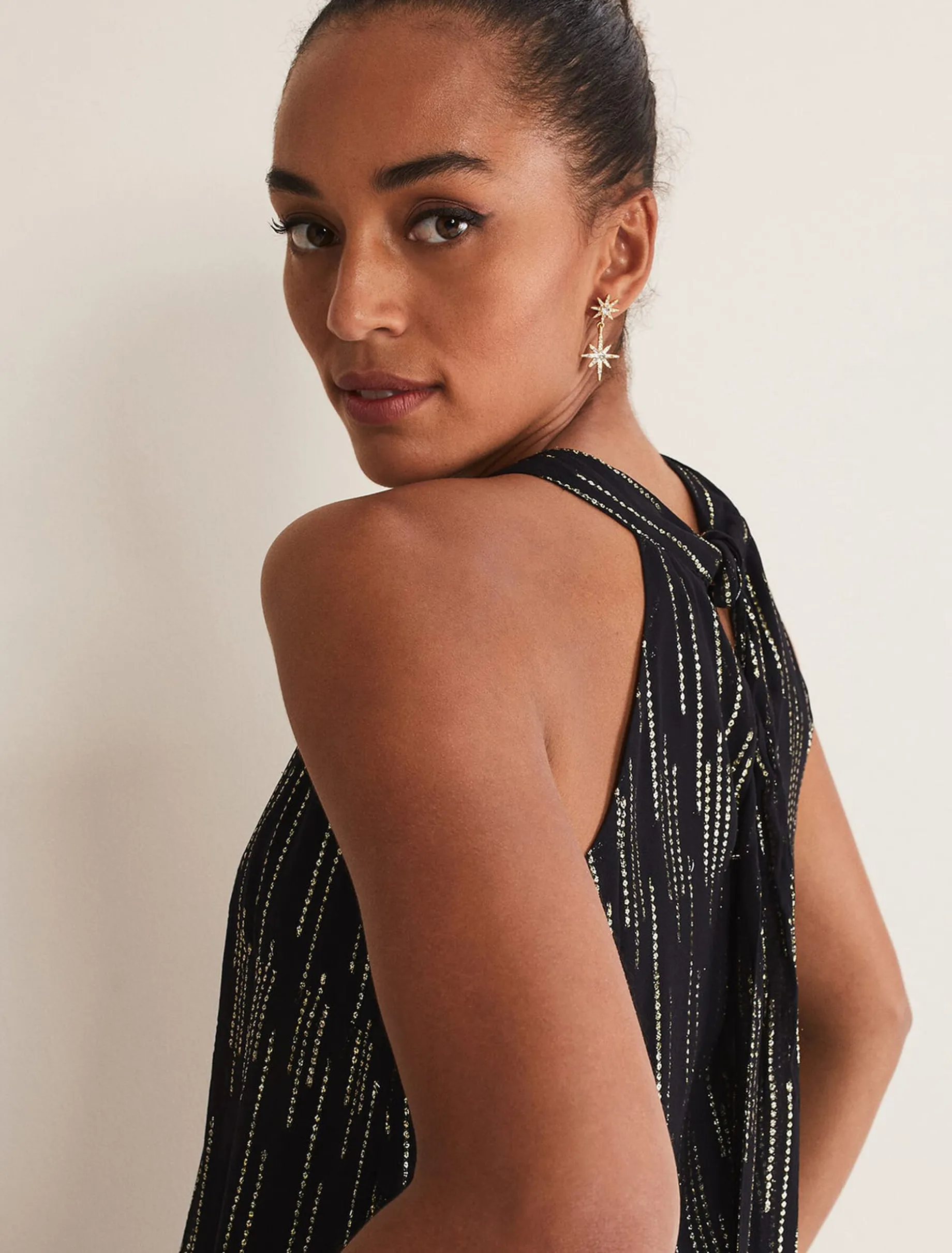 Eula Lurex Halterneck Top Co-Ord