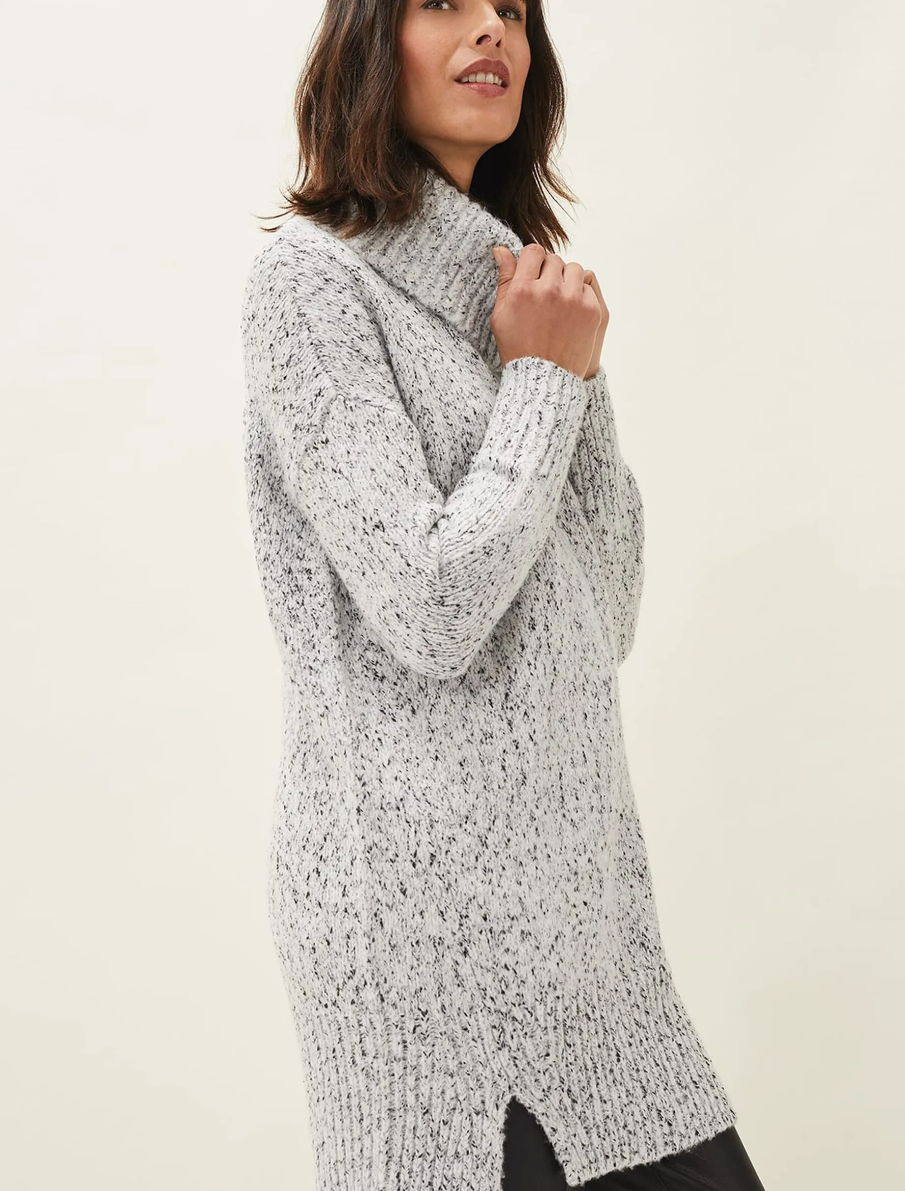Evia Fleck Knit Jumper Dress