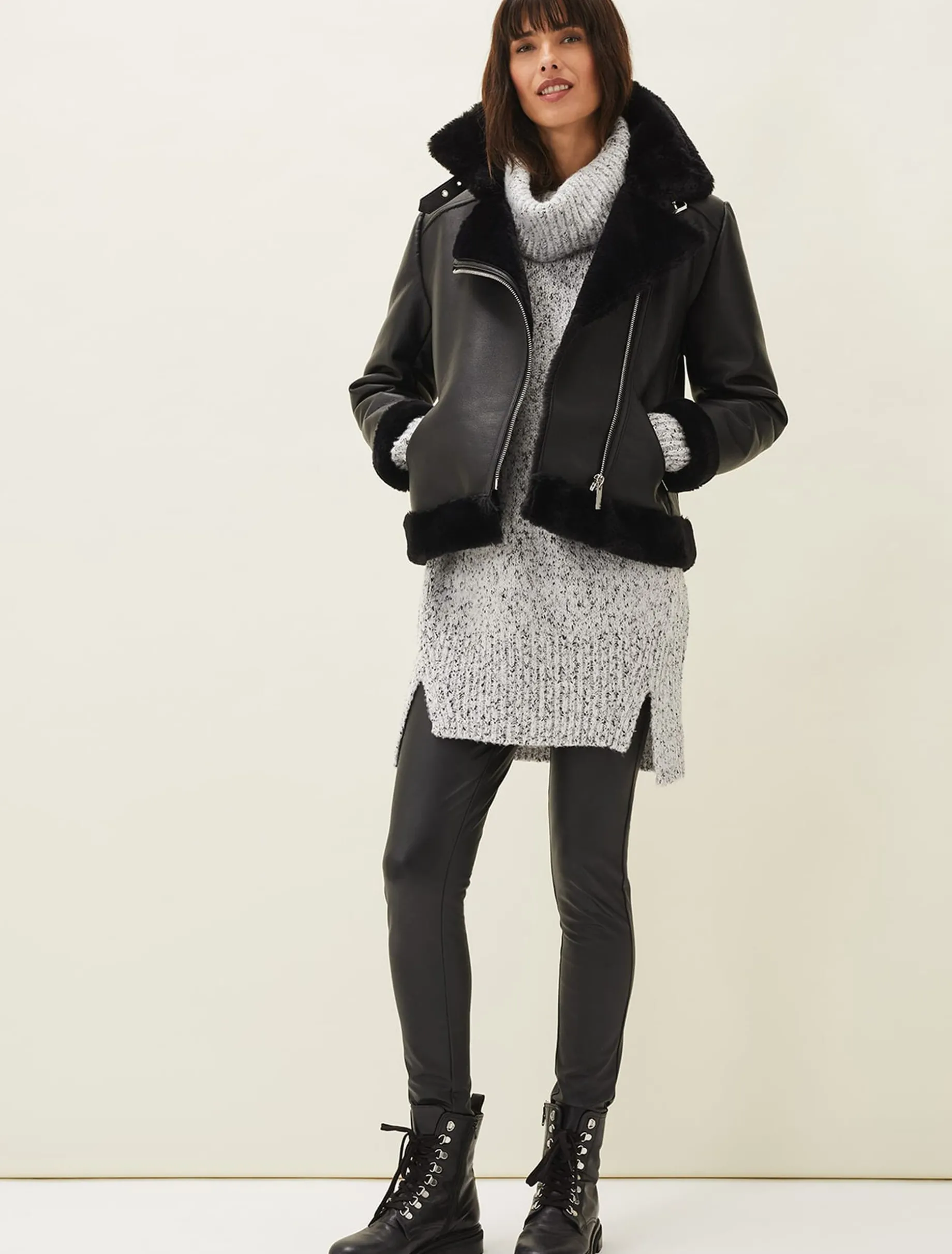 Evia Fleck Knit Jumper Dress