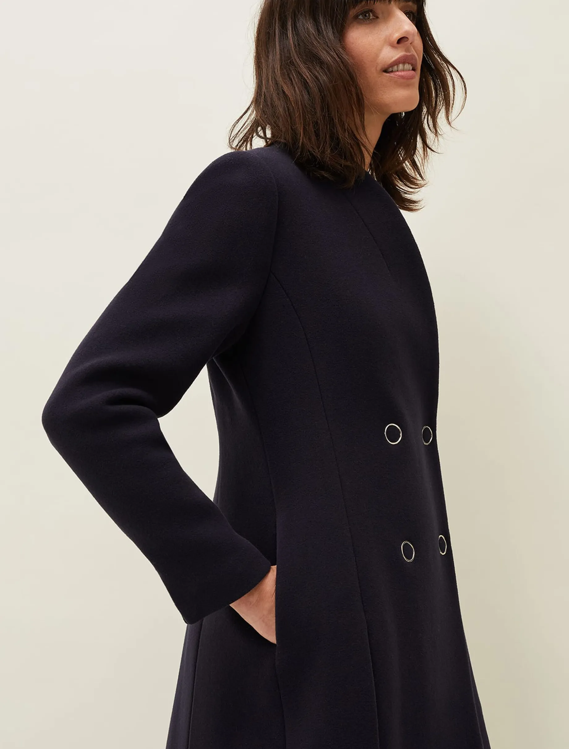 Evie-Rose Fit & Flare Wool Coat