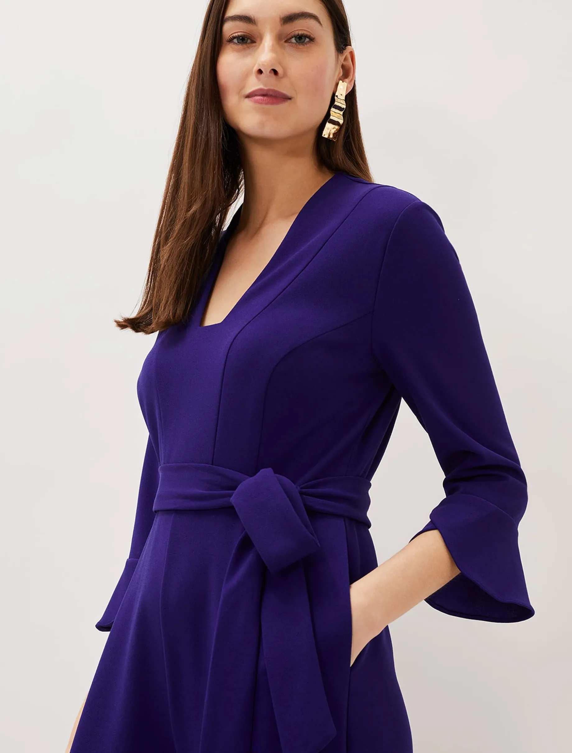 Eydie Fluted Sleeve Jumpsuit