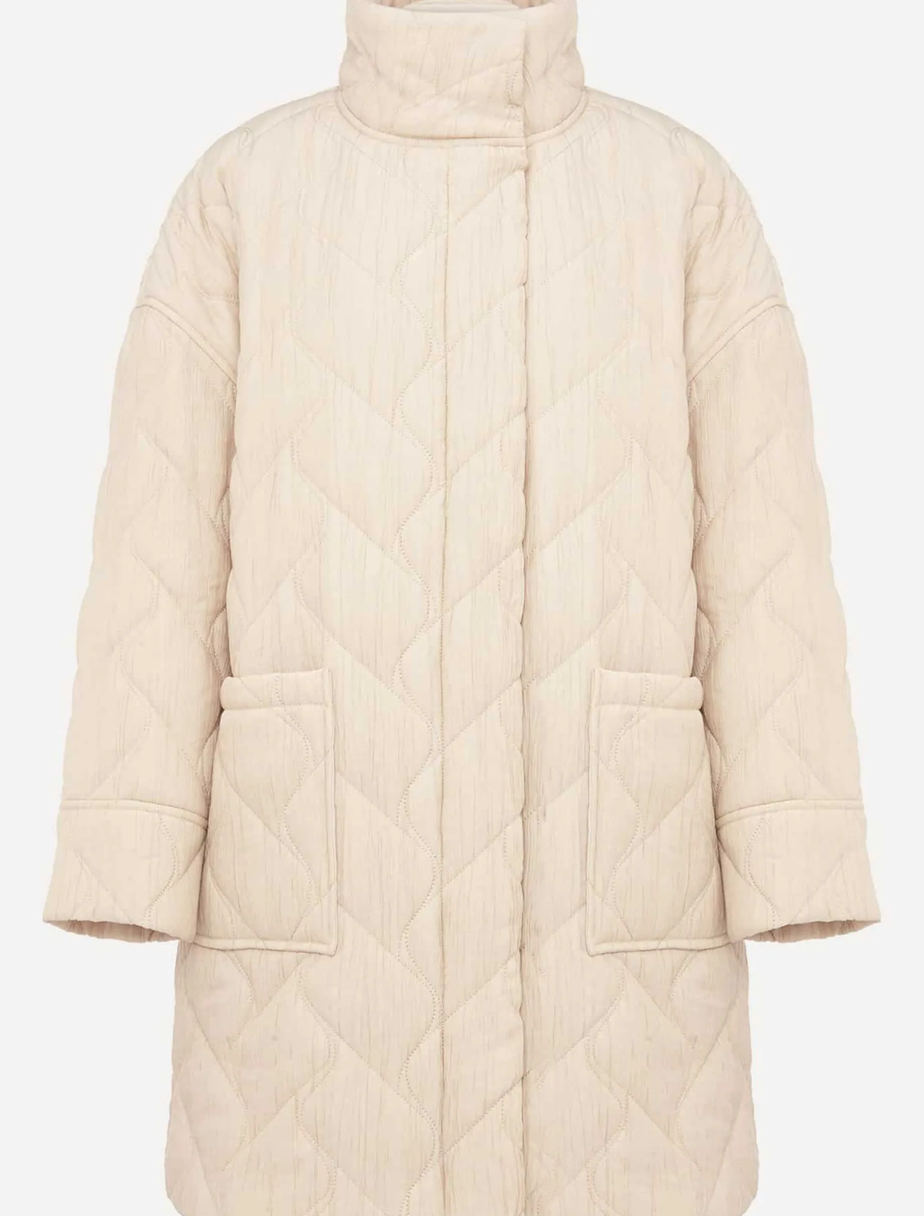 Fae Textured Quilted Longline Coat