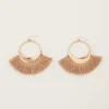 Fan Detail Drop Earring