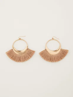 Fan Detail Drop Earring