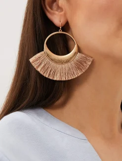 Fan Detail Drop Earring
