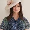 Feather Flower Large Disc Fascinator