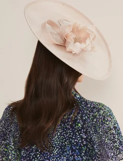 Feather Flower Large Disc Fascinator