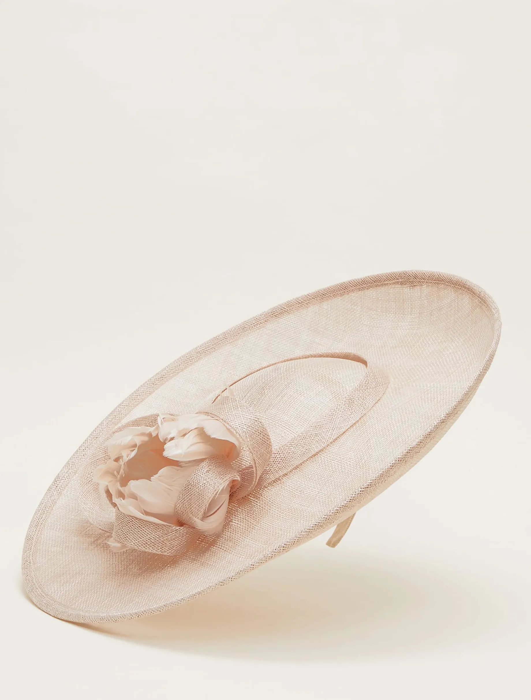 Feather Flower Large Disc Fascinator
