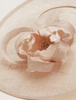 Feather Flower Large Disc Fascinator