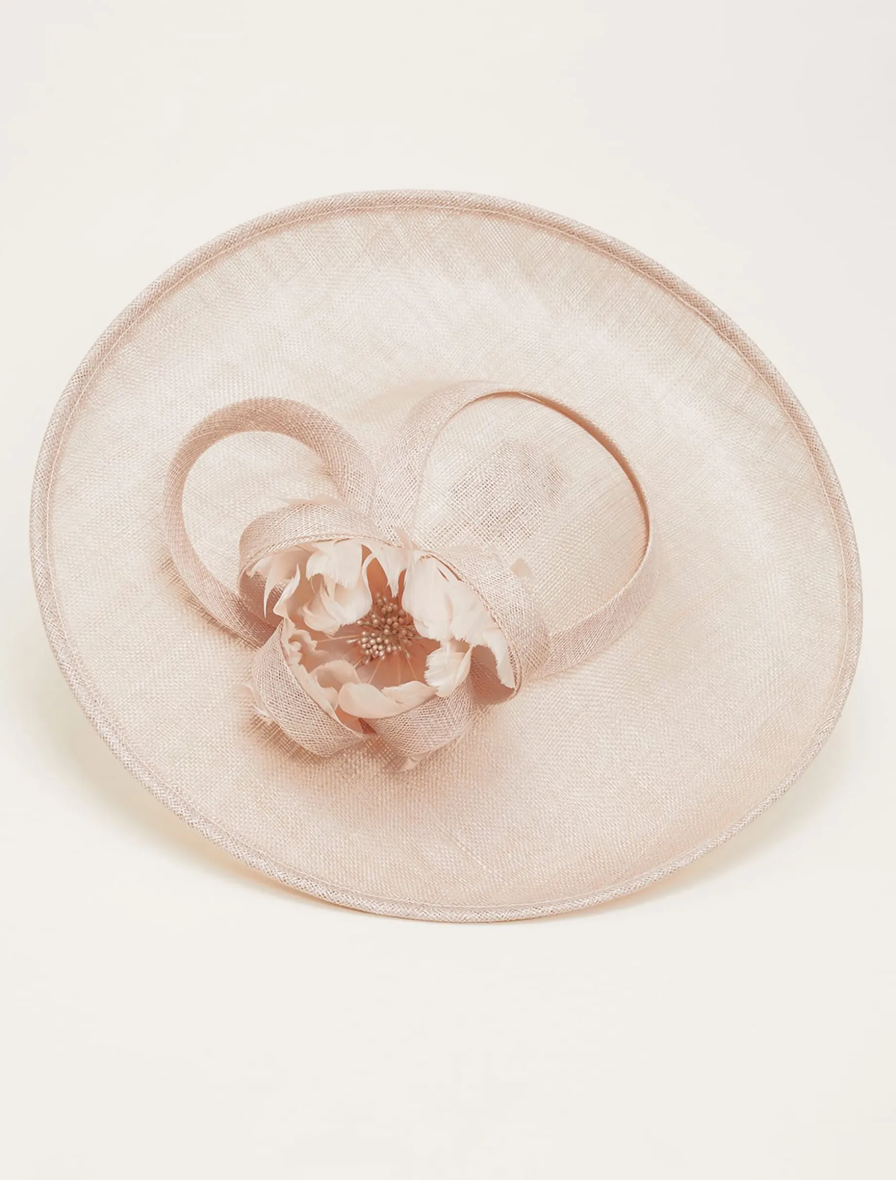 Feather Flower Large Disc Fascinator