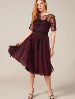 Felicia Embroidered Tulle Dress