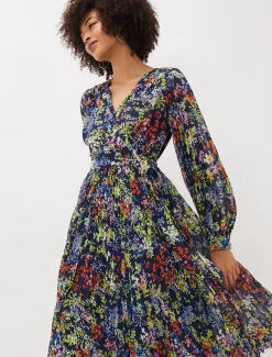 Fenella Ditsy Print Pleated Dress
