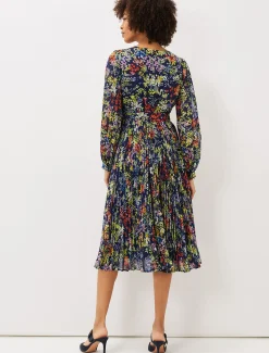 Fenella Ditsy Print Pleated Dress