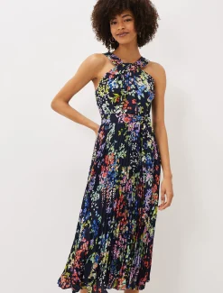 Fenella Pleated Floral Dress