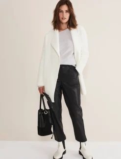 Fia Fluffy Zip Knit Coat