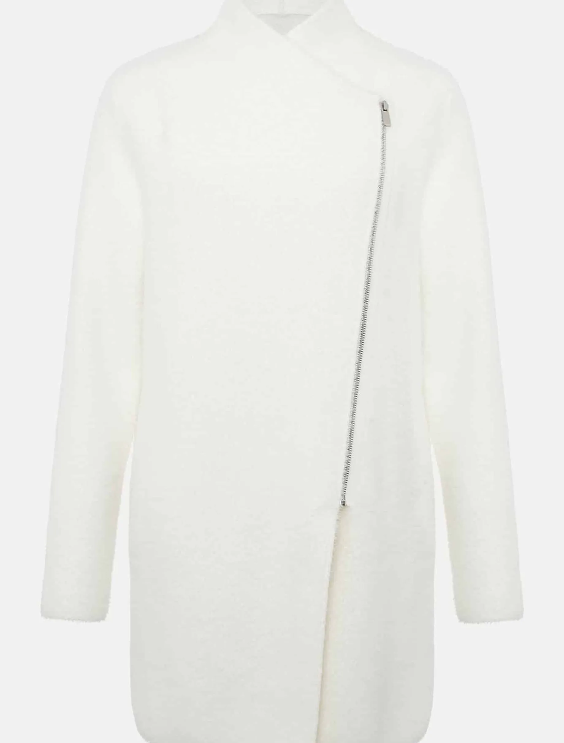 Fia Fluffy Zip Knit Coat