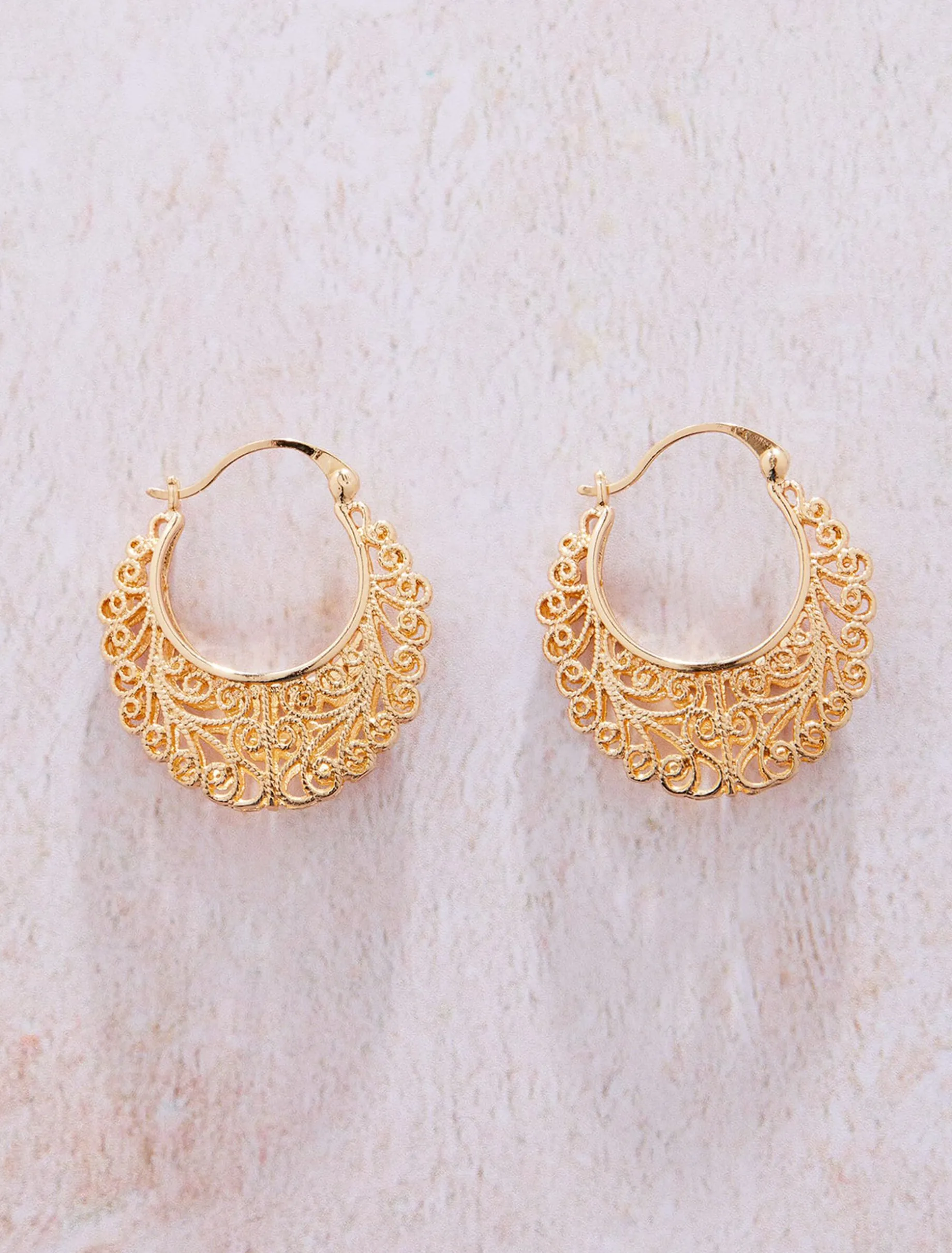 Filagree Hoop Earring