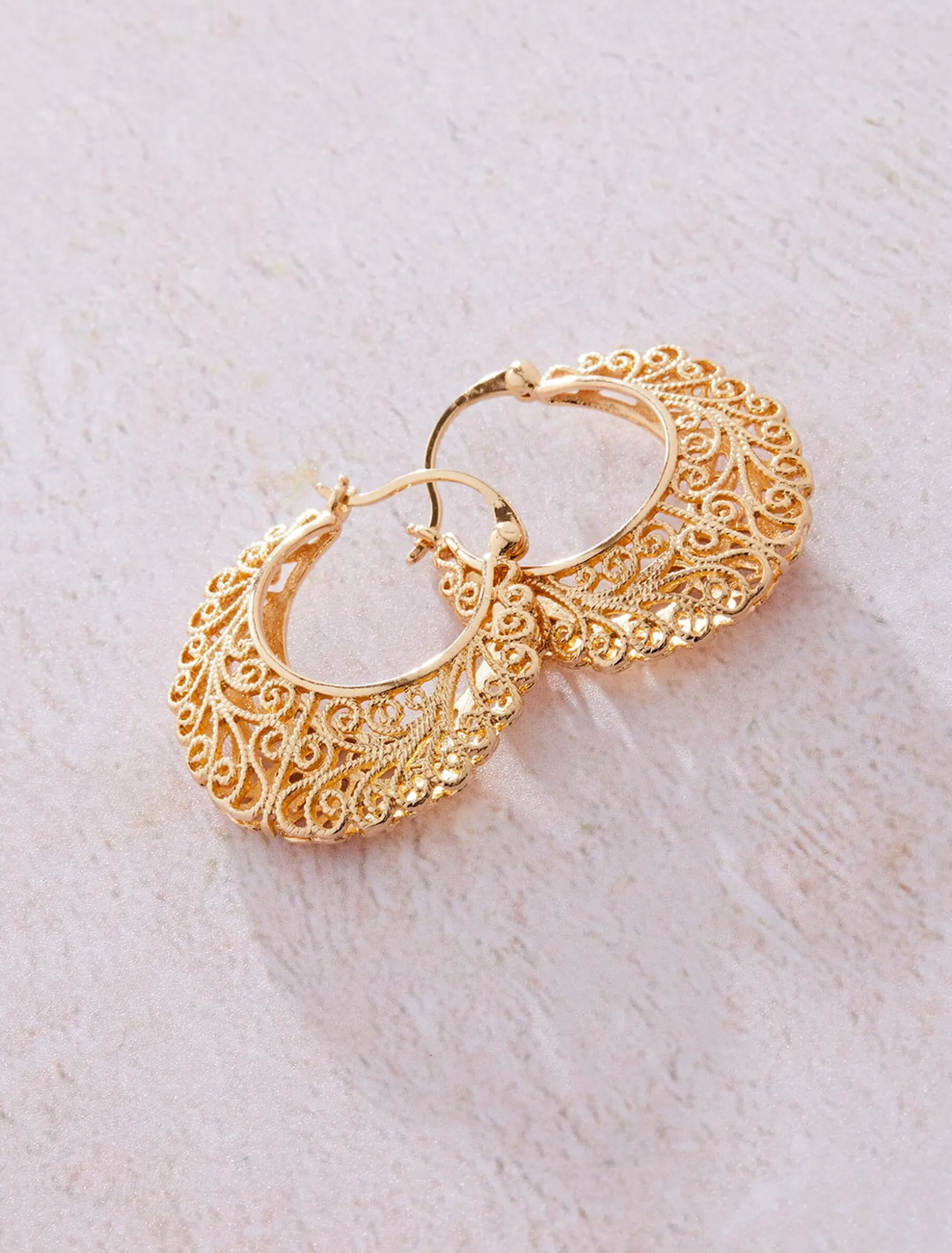 Filagree Hoop Earring