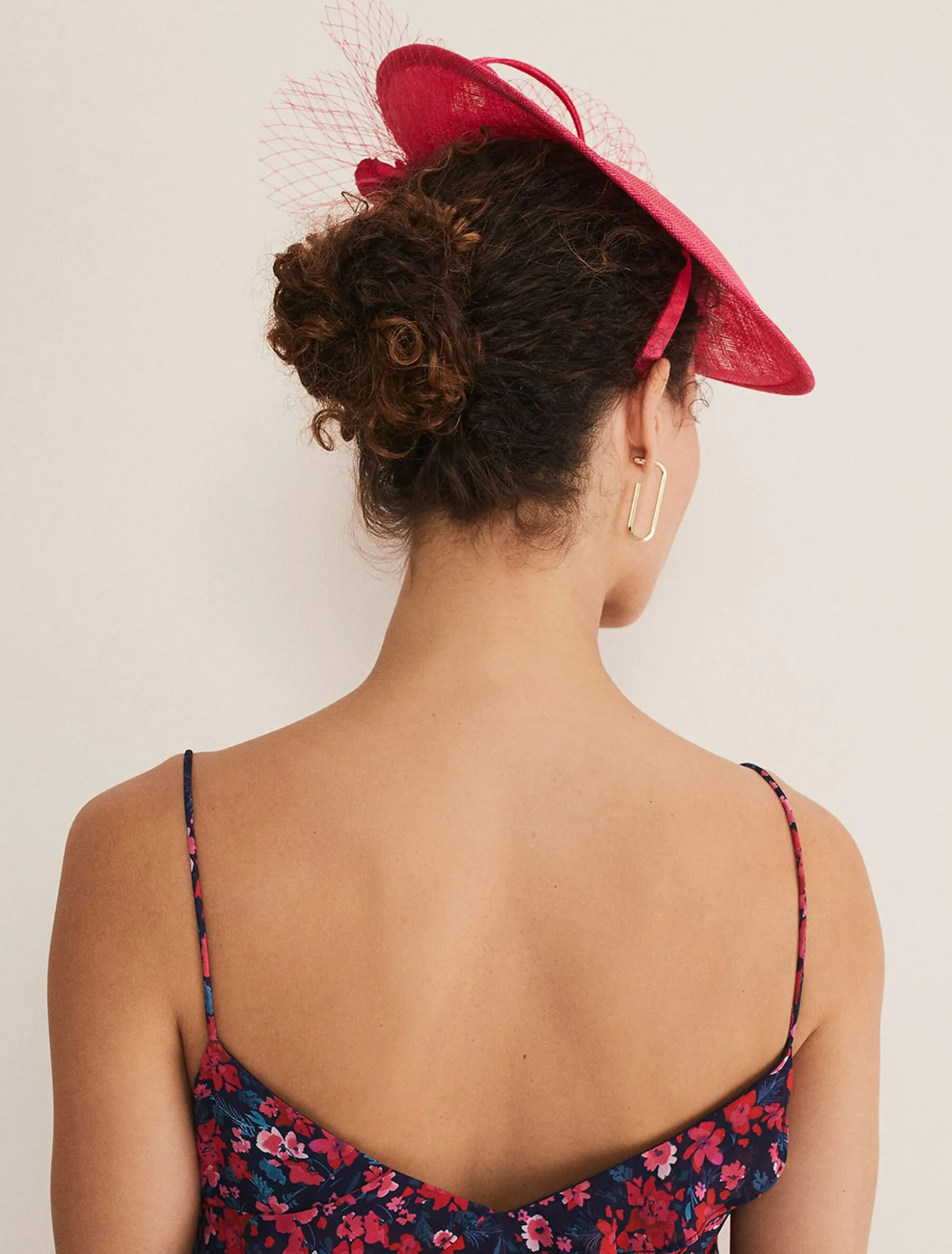 Floral Under Brim Fascinator