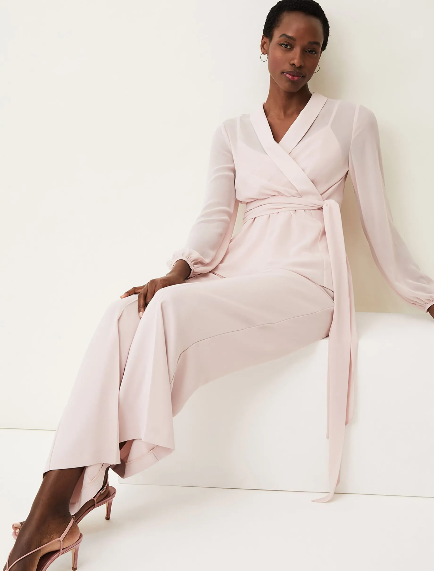 Florentine Semi-Sheer Wrap Top