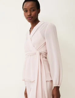 Florentine Semi-Sheer Wrap Top