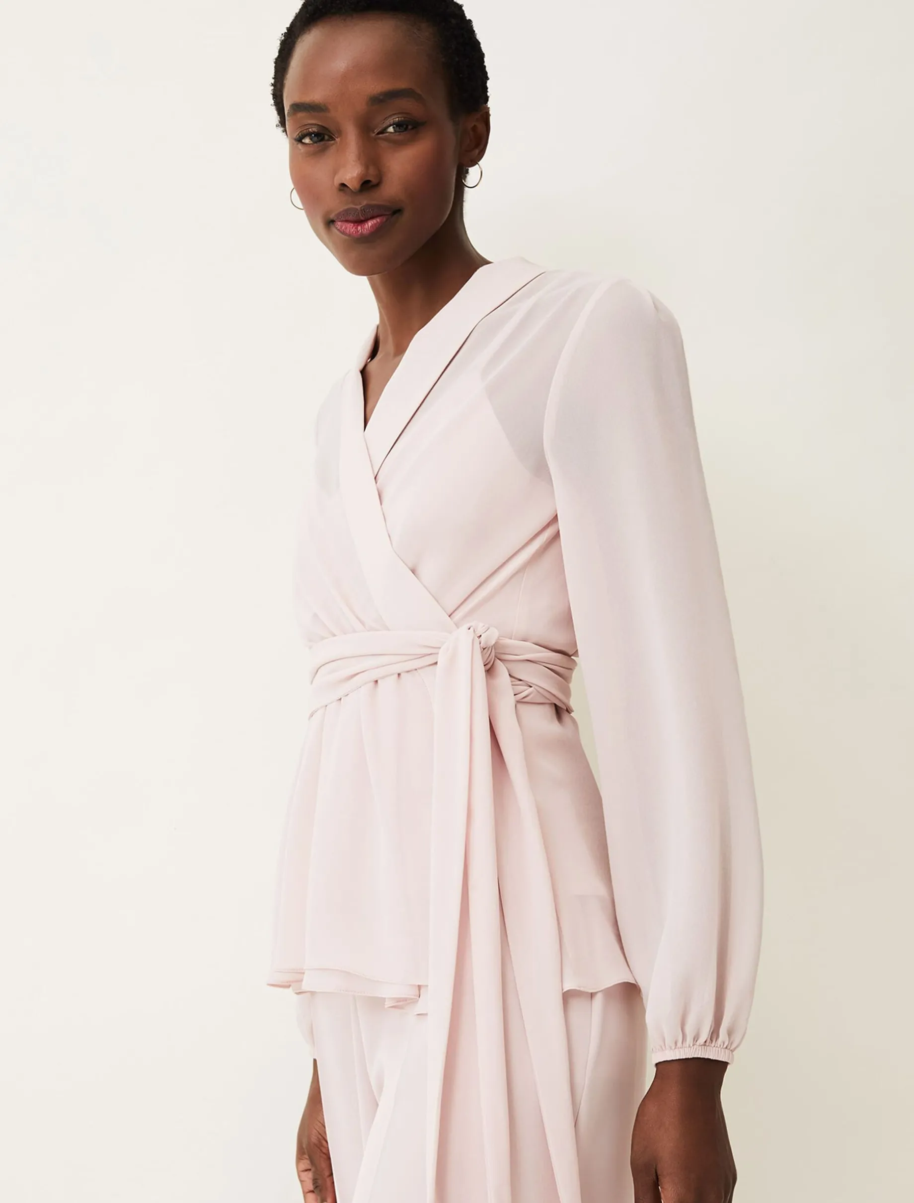 Florentine Semi-Sheer Wrap Top