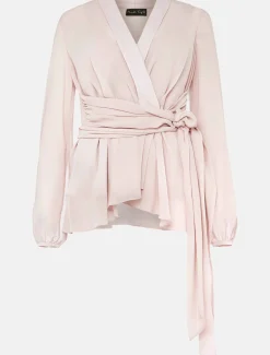 Florentine Semi-Sheer Wrap Top
