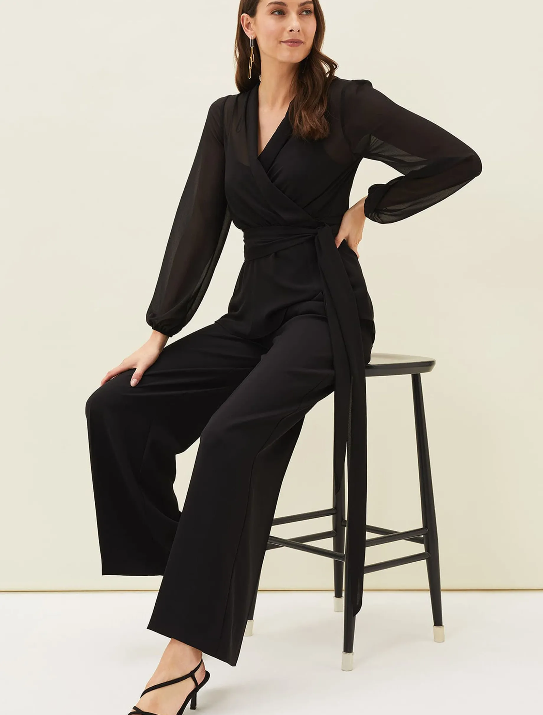 Florentine Semi-Sheer Wrap Top