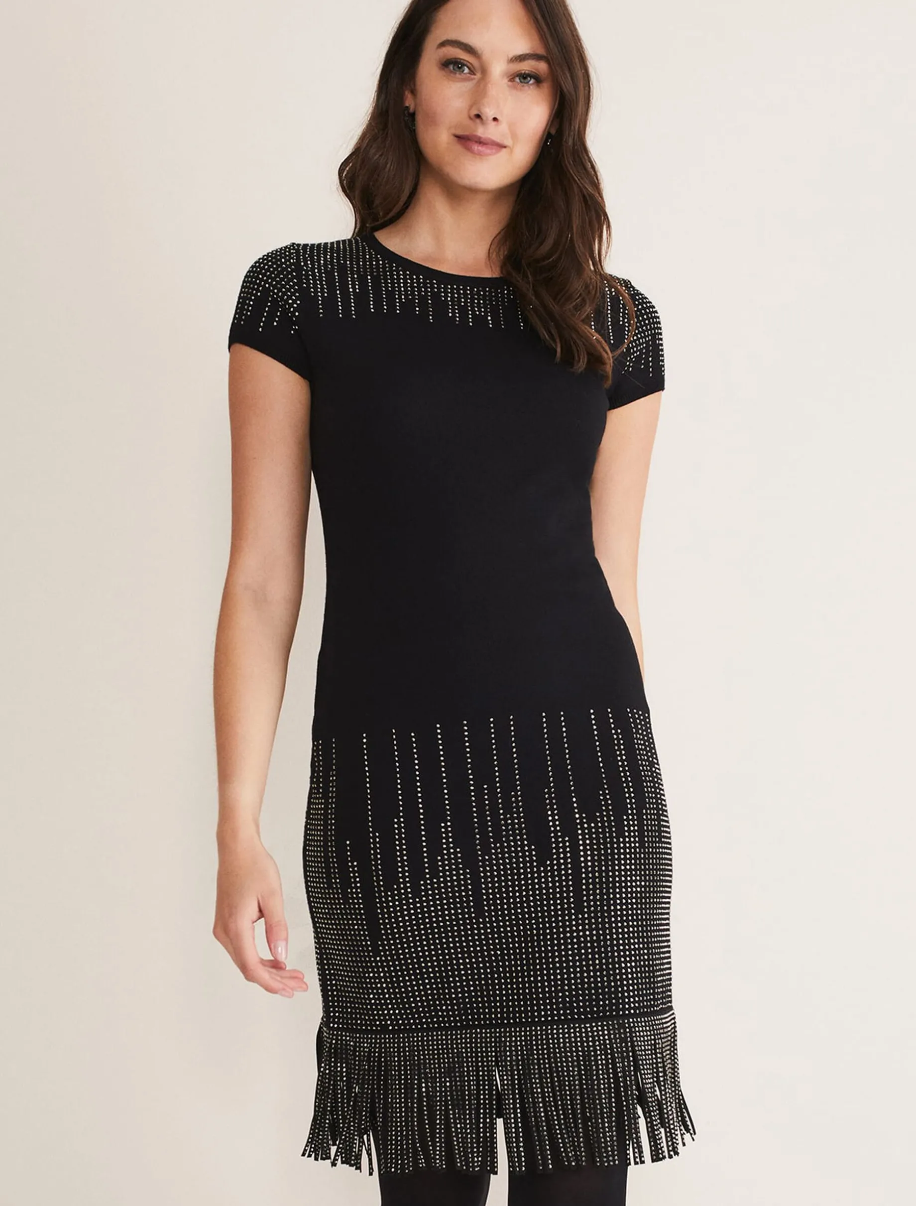 Florie Fringe Knitted Dress