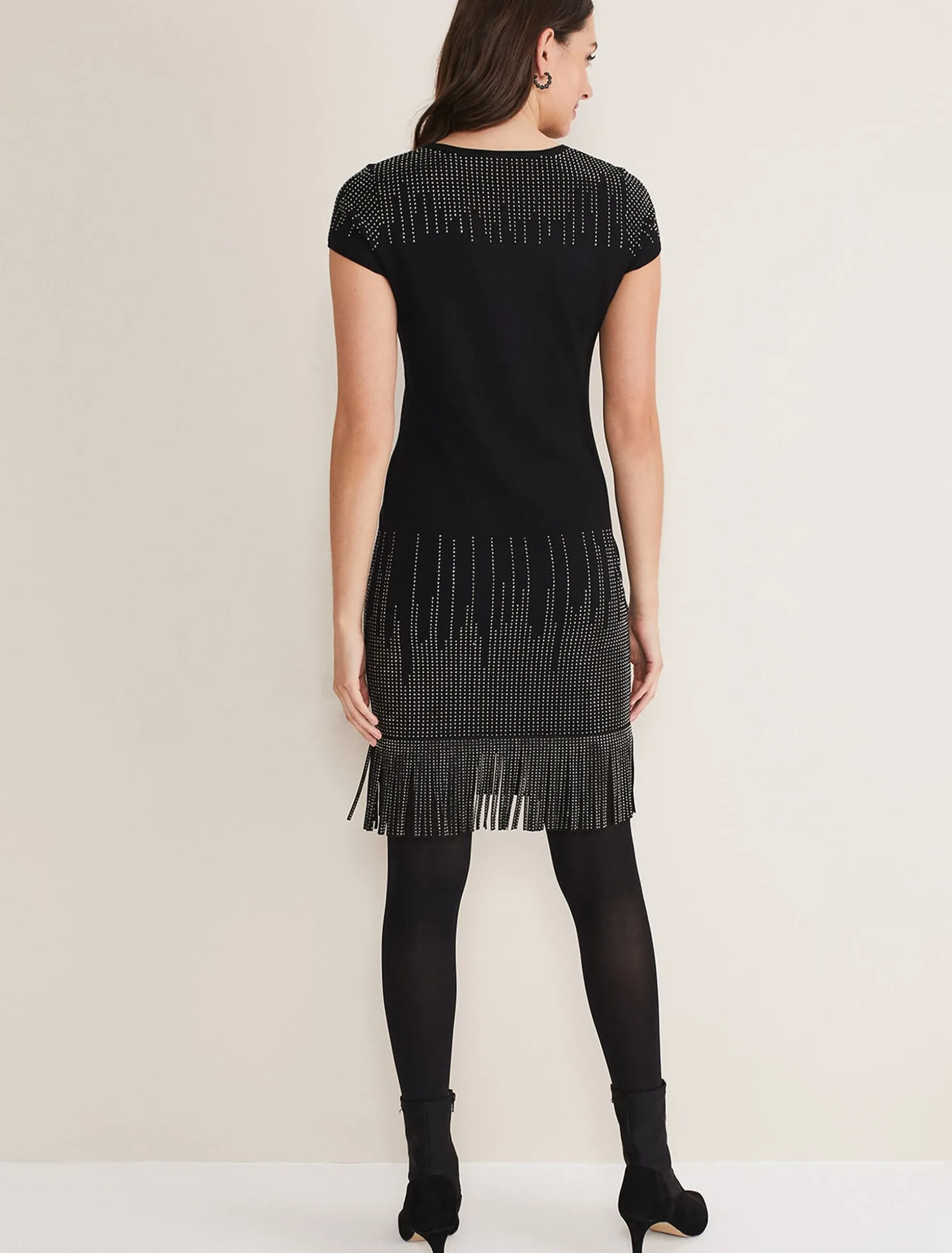 Florie Fringe Knitted Dress